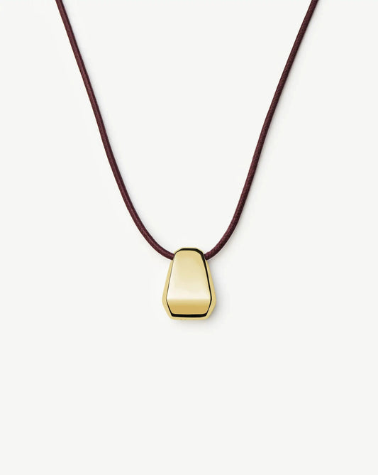 Lucy Williams Engravable Arco Cord Necklace | 18ct Gold Plated Necklaces Missoma 