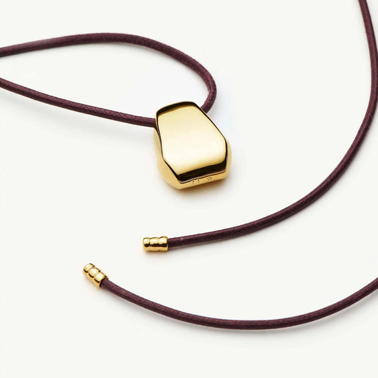 Lucy Williams Engravable Arco Cord Necklace | 18ct Gold Plated Necklaces Missoma 