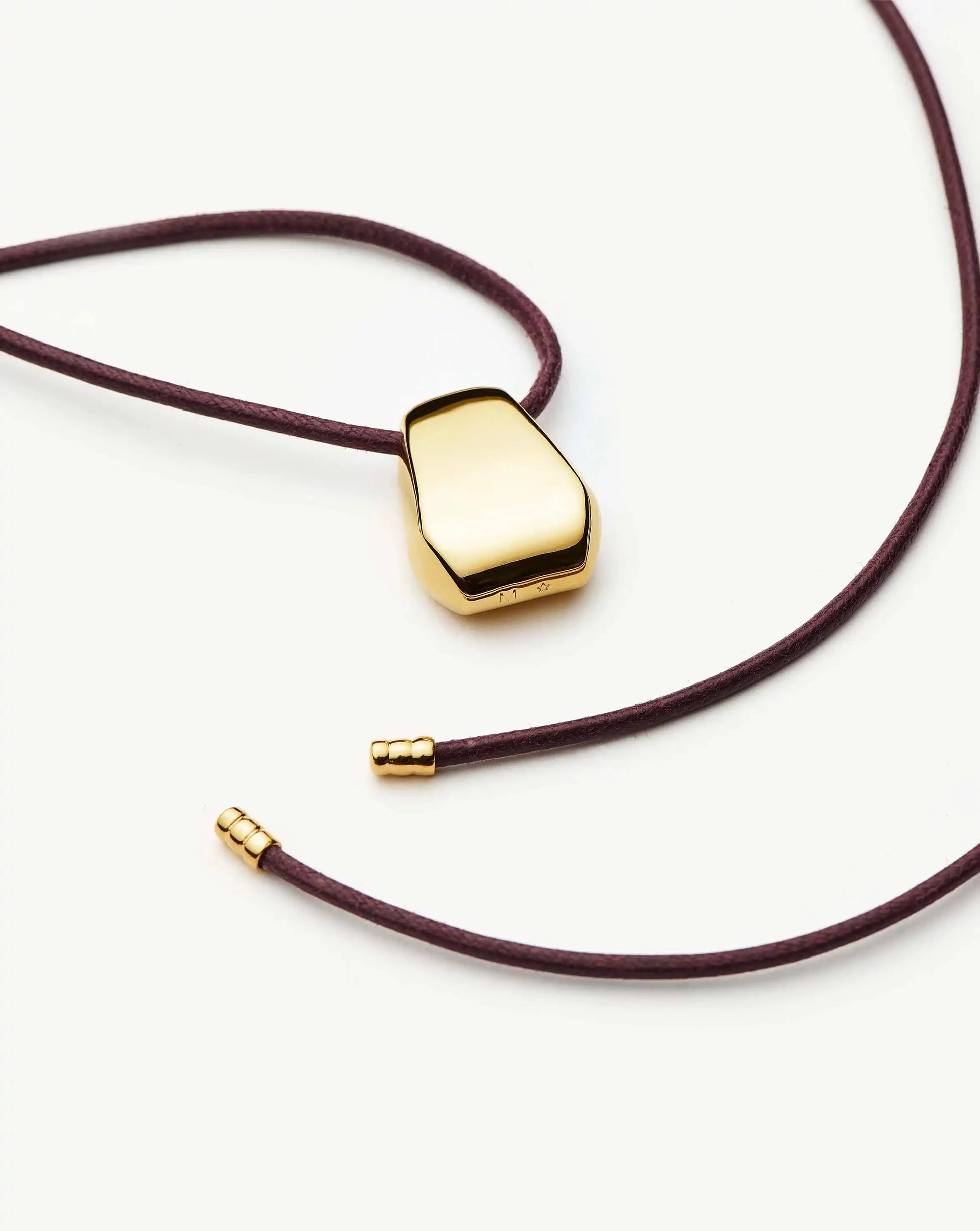 Lucy Williams Engravable Arco Cord Necklace | 18ct Gold Plated Necklaces Missoma 