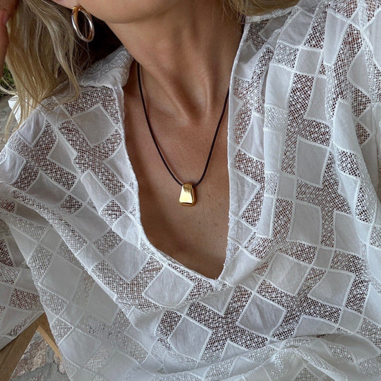 Lucy Williams Engravable Arco Cord Necklace | 18ct Gold Plated Necklaces Missoma 