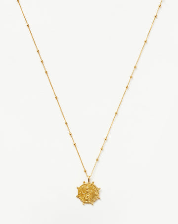 Lucy Williams Engravable Beaded Coin Necklace Necklaces Missoma 