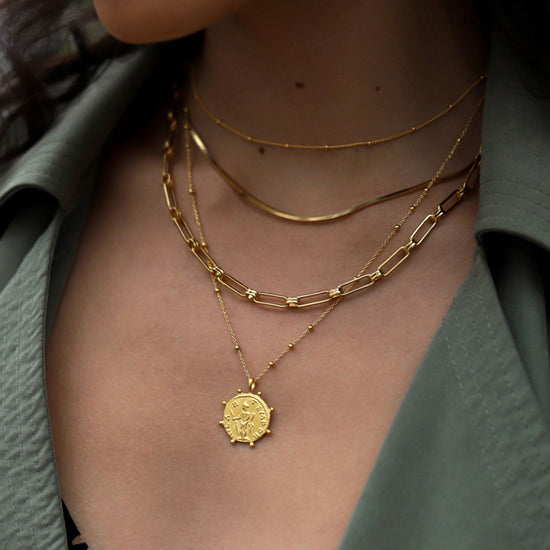 Lucy Williams Engravable Beaded Coin Necklace Necklaces Missoma 