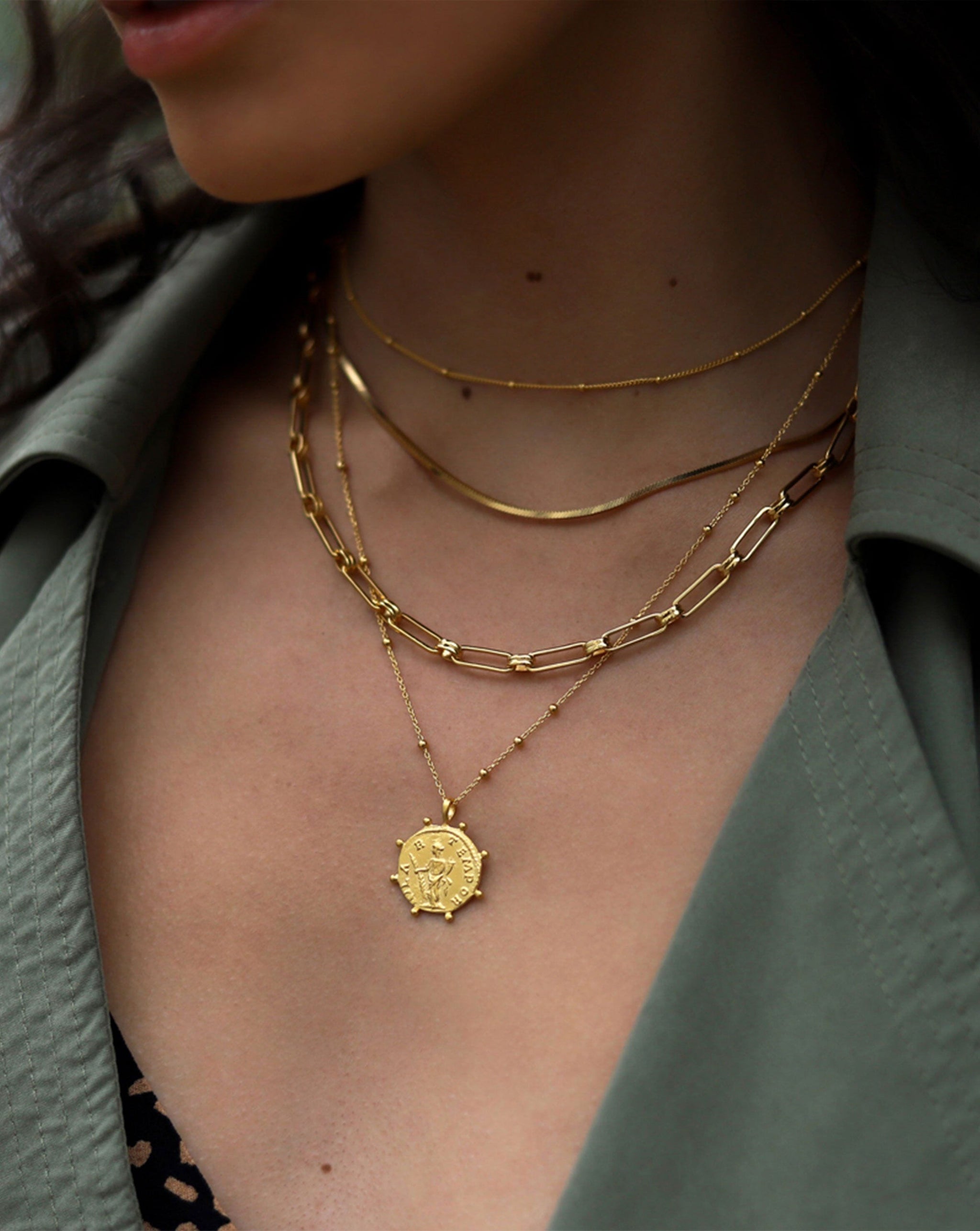 Lucy Williams Engravable Beaded Coin Necklace Necklaces Missoma 