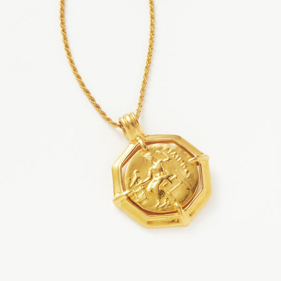 Lucy Williams Engravable Octagon Medallion Coin Necklace | 18ct Gold Plated Necklaces Missoma 