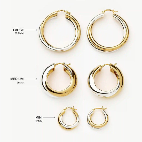 Lucy Williams Entwine Large Hoop Earrings | Mixed Metal Earrings Missoma 