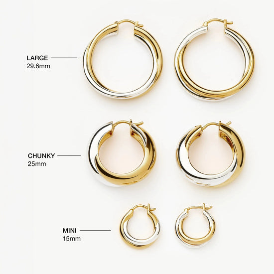 Lucy Williams Entwine Large Hoop Earrings | Mixed Metal Earrings Missoma 