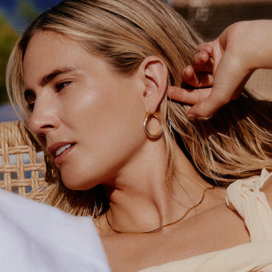 Lucy Williams Entwine Large Hoop Earrings | Mixed Metal Earrings Missoma 