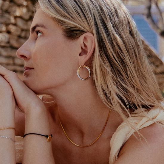 Lucy Williams Entwine Large Hoop Earrings | Mixed Metal Earrings Missoma 