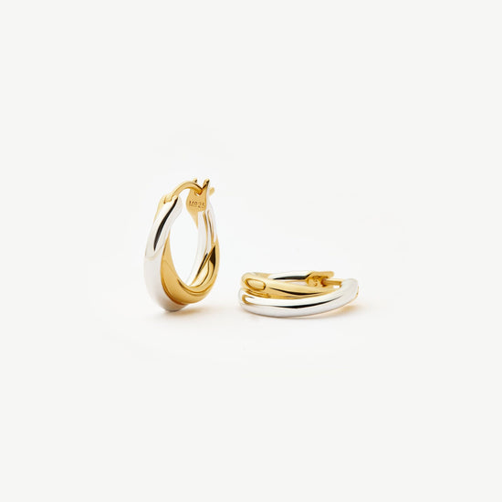 Lucy Williams Entwine Small Hoop Earrings | Mixed Metal Earrings Missoma 