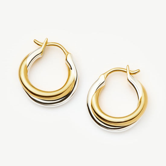 Lucy Williams Entwine Small Hoop Earrings | Mixed Metal Earrings Missoma 
