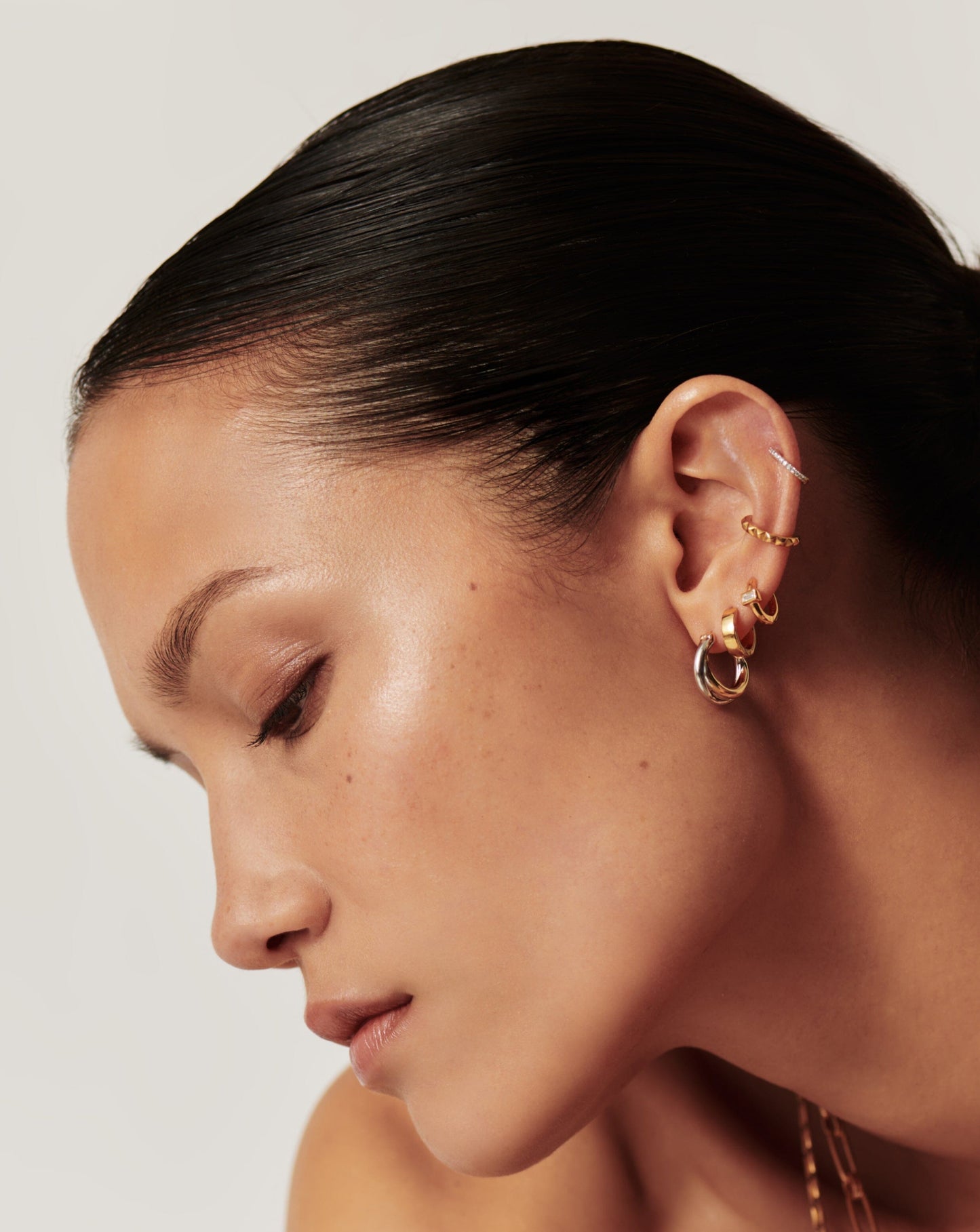 Lucy Williams Entwine Small Hoop Earrings | Mixed Metal Earrings Missoma 