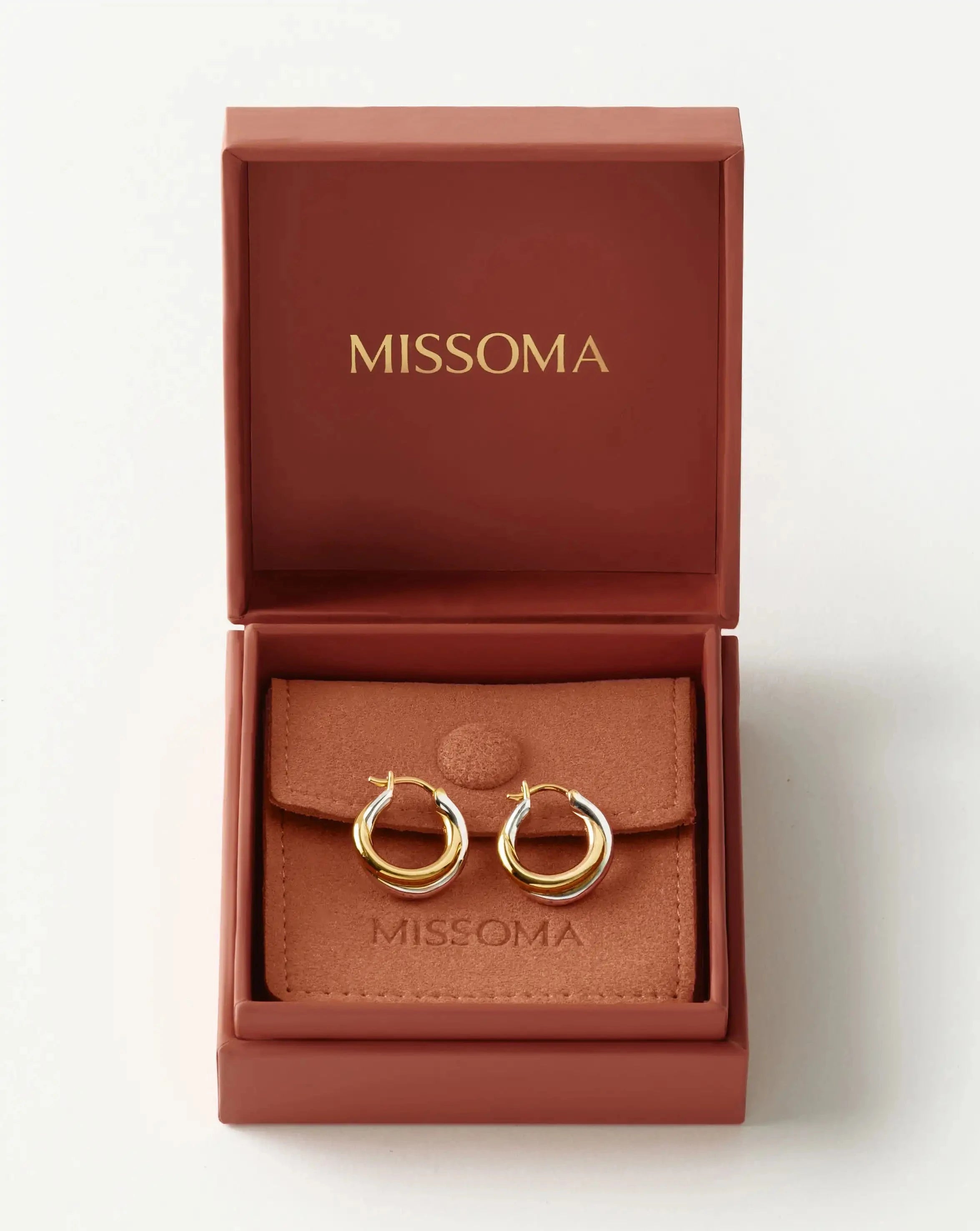 Lucy Williams Entwine Small Hoop Earrings | Mixed Metal Earrings Missoma 