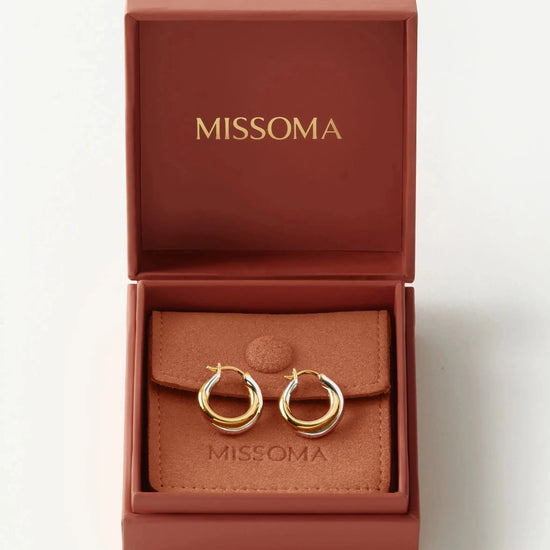 Lucy Williams Entwine Small Hoop Earrings | Mixed Metal Earrings Missoma 