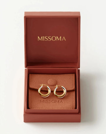 Lucy Williams Entwine Small Hoop Earrings | Mixed Metal Earrings Missoma 