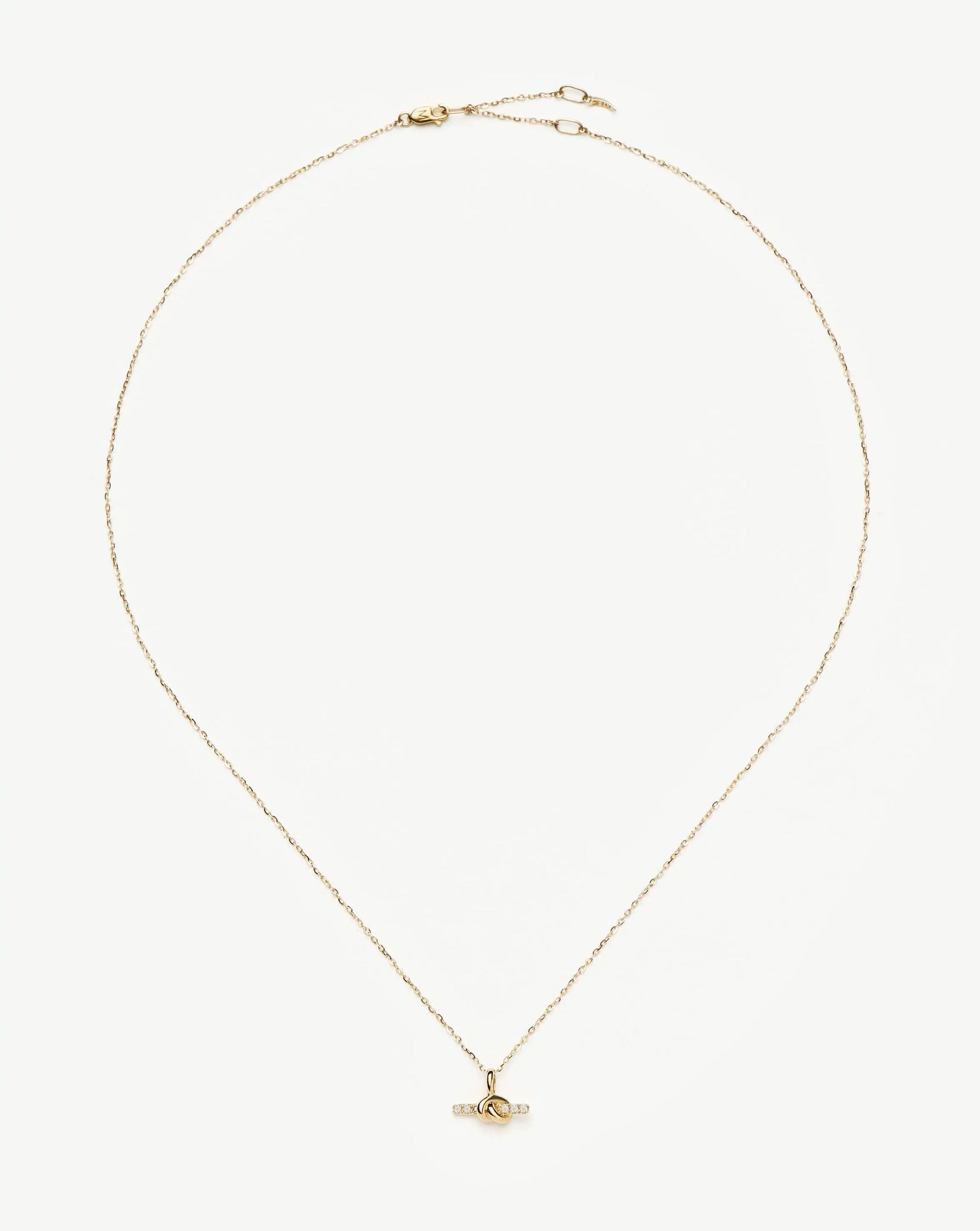 Lucy Williams Fine Diamond T-Bar Pendant Necklace | 14ct Solid Gold Necklaces Missoma 
