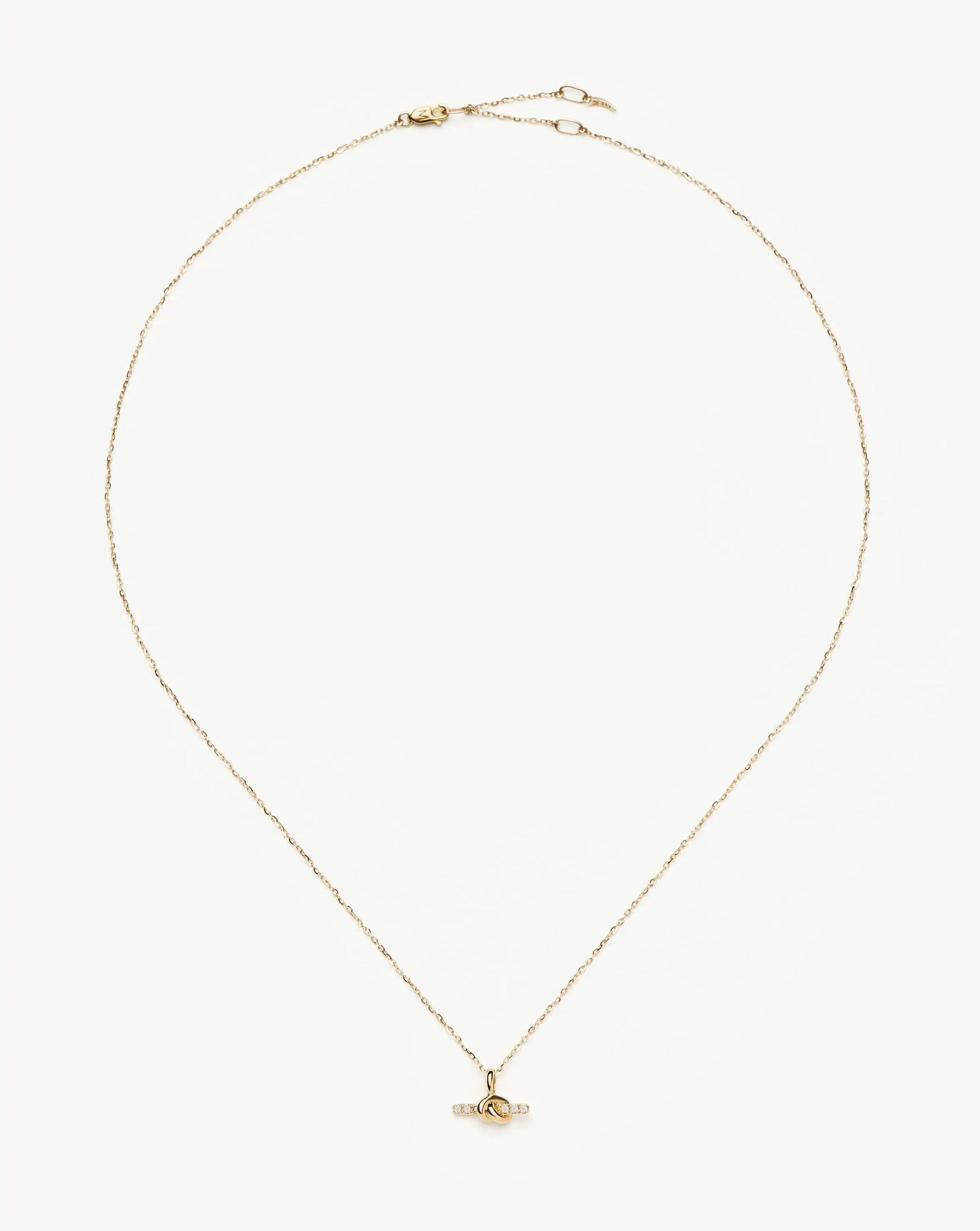 Lucy Williams Fine Diamond T-Bar Pendant Necklace | 14ct Solid Gold Necklaces Missoma 