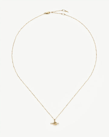 Lucy Williams Fine Diamond T-Bar Pendant Necklace | 14ct Solid Gold Necklaces Missoma 
