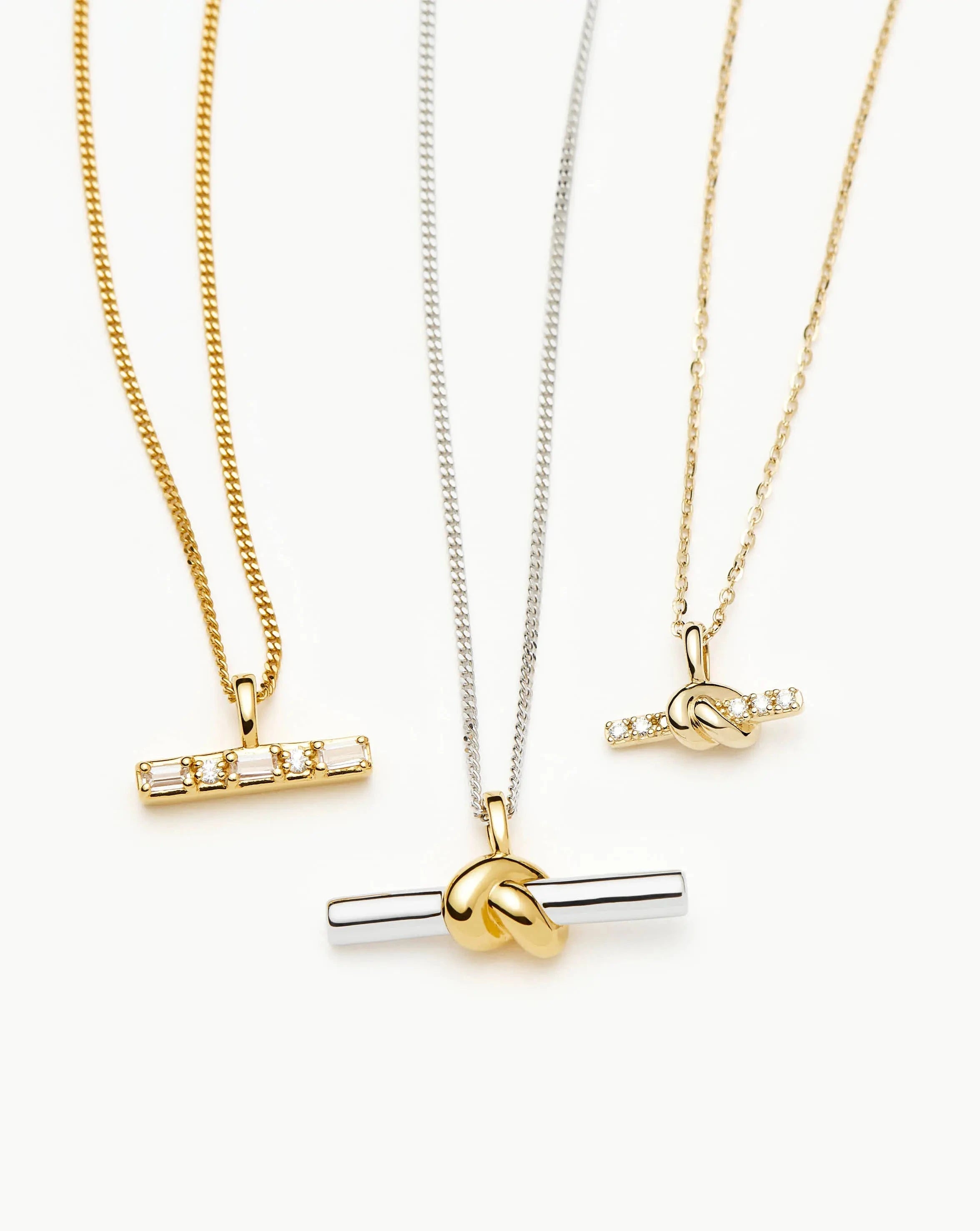 Lucy Williams Fine Diamond T-Bar Pendant Necklace | 14ct Solid Gold Necklaces Missoma 