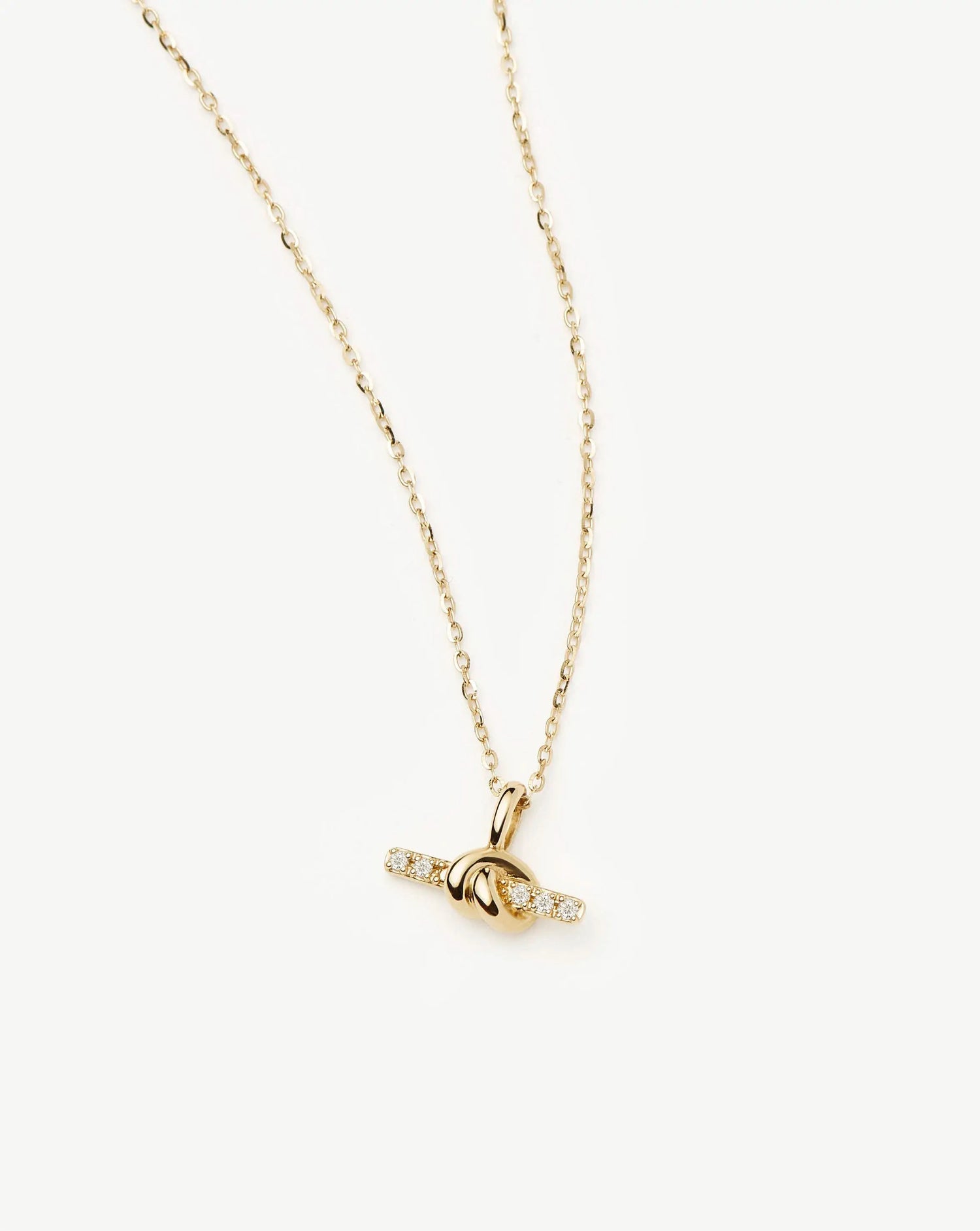Lucy Williams Fine Diamond T-Bar Pendant Necklace | 14ct Yellow Gold Necklaces Missoma 