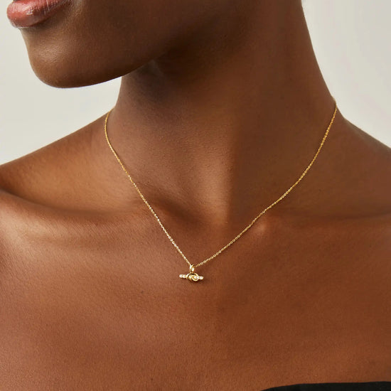 Lucy Williams Fine Diamond T-Bar Pendant Necklace | 14ct Yellow Gold Necklaces Missoma 
