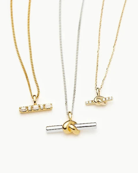Lucy Williams Fine Diamond T-Bar Pendant Necklace | 14ct Yellow Gold Necklaces Missoma 