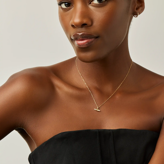 Lucy Williams Fine Diamond T-Bar Pendant Necklace | 14ct Yellow Gold Necklaces Missoma 