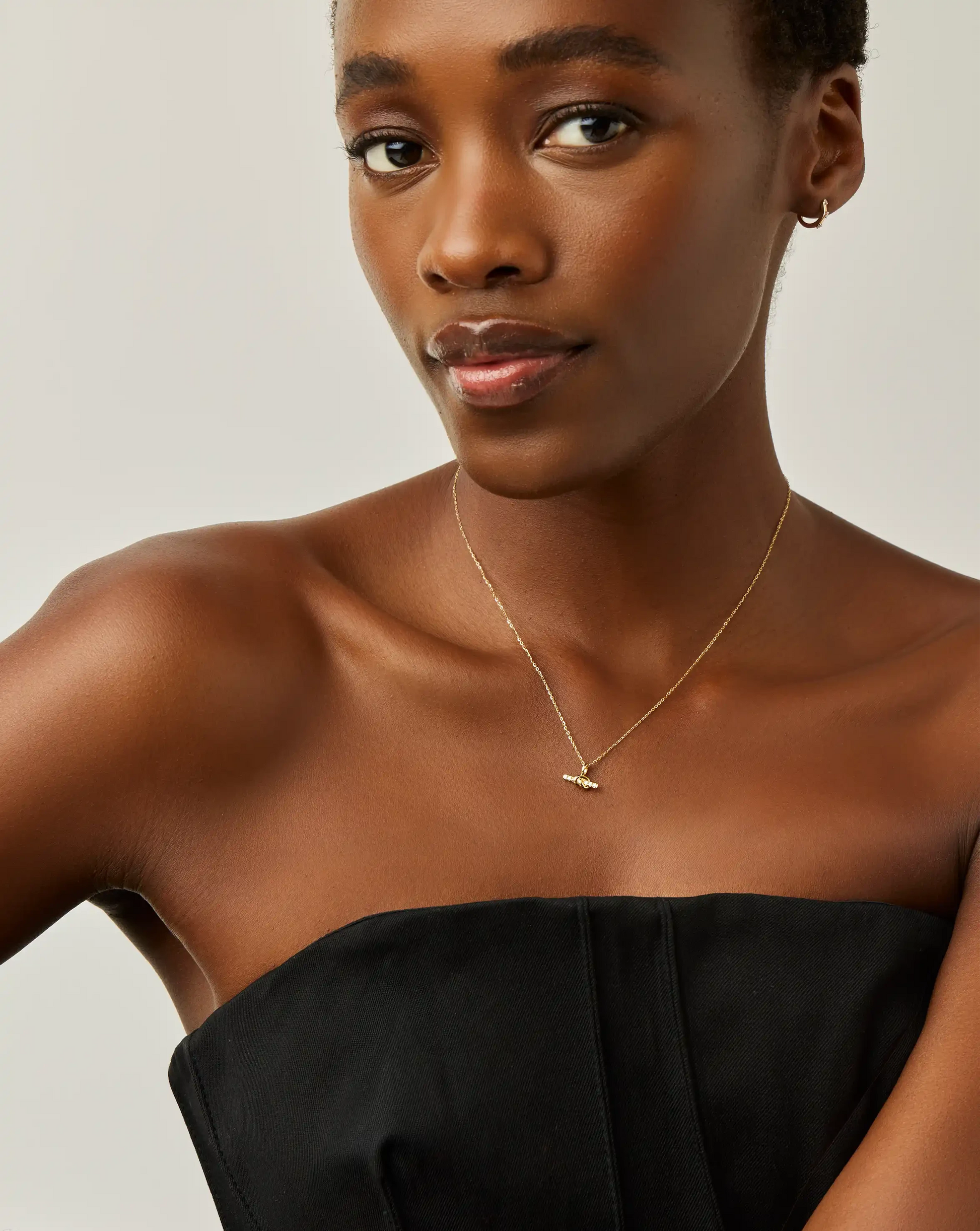 Lucy Williams Fine Diamond T-Bar Pendant Necklace | 14ct Yellow Gold Necklaces Missoma 