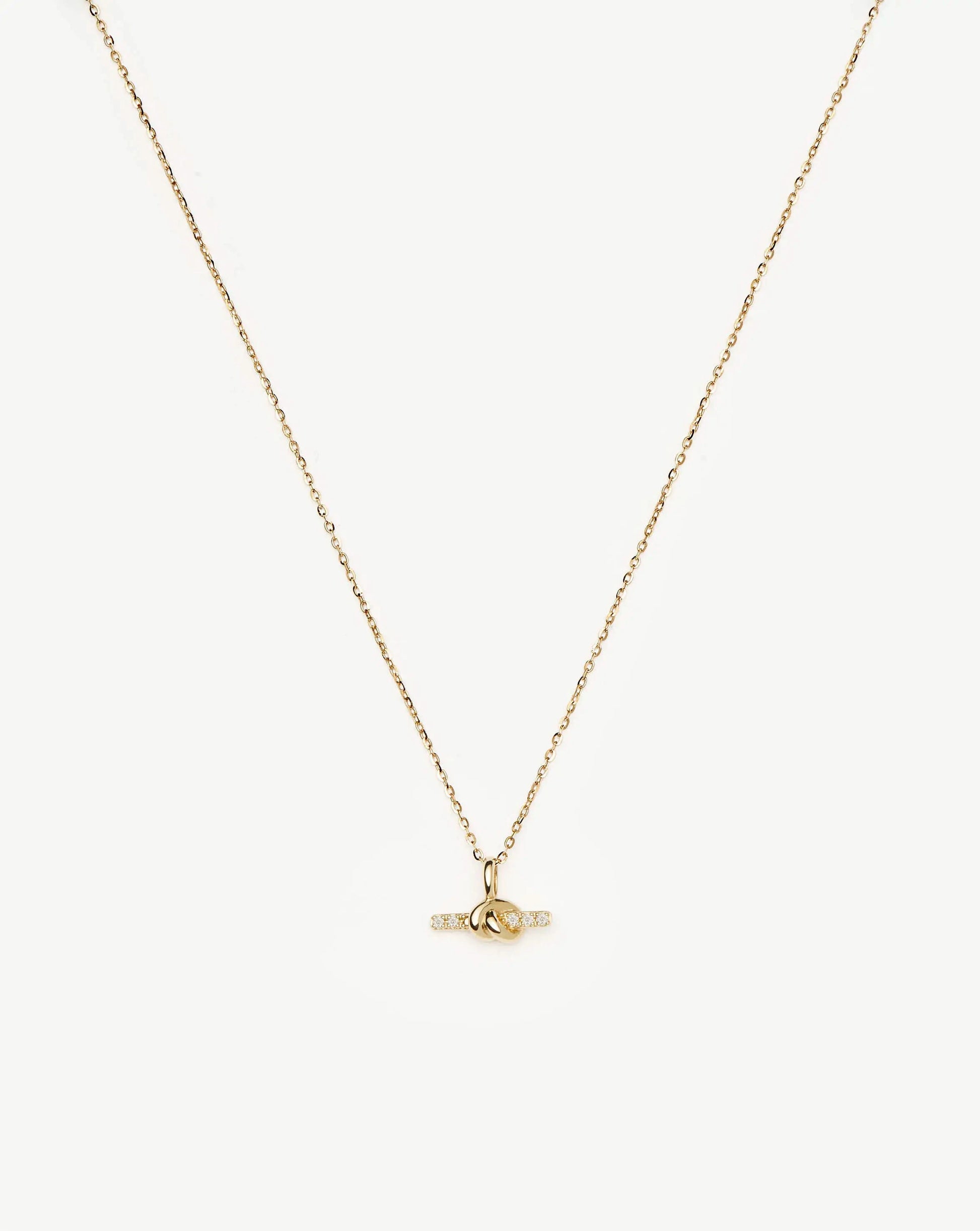 Lucy Williams Fine Diamond T-Bar Pendant Necklace | 14ct Yellow Gold Necklaces Missoma 