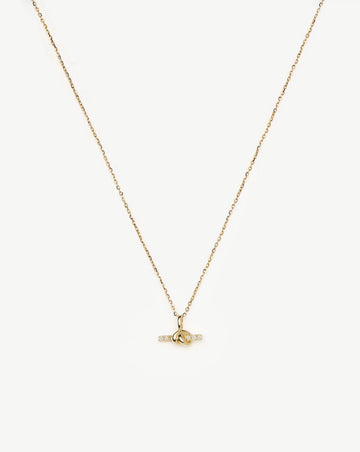 Lucy Williams Fine Diamond T-Bar Pendant Necklace | 14ct Yellow Gold Necklaces Missoma 