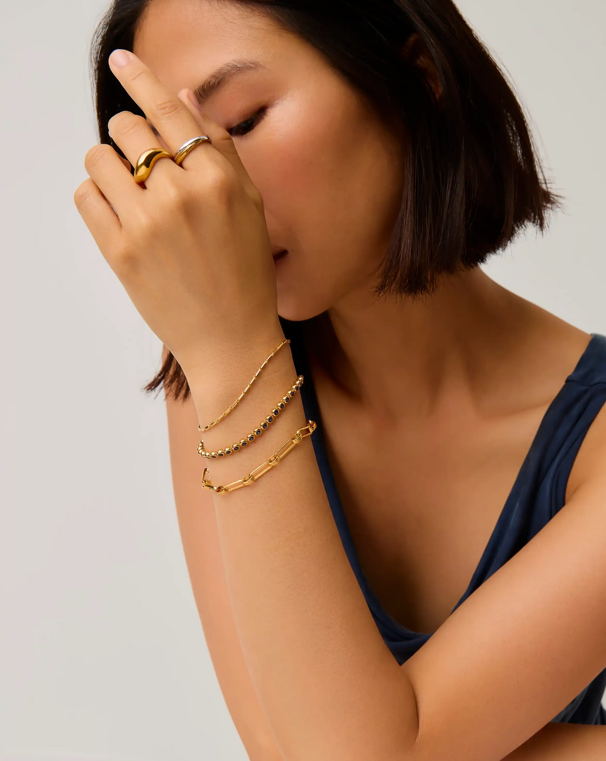 Lucy Williams Horizon Link Chain Bracelet | 18ct Gold Vermeil Bracelets Missoma 