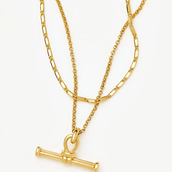 Lucy Williams Horizon & Ridge T-Bar Necklace Set | 18ct Gold Plated/18ct Gold Vermeil Necklaces Missoma 