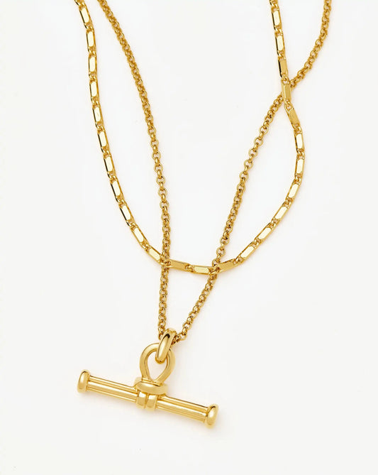 Lucy Williams Horizon & Ridge T-Bar Necklace Set | 18ct Gold Plated/18ct Gold Vermeil Necklaces Missoma 