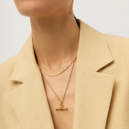 Lucy Williams Horizon & Ridge T-Bar Necklace Set | 18ct Gold Plated/18ct Gold Vermeil Necklaces Missoma 