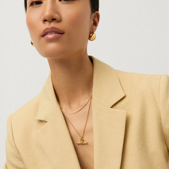 Lucy Williams Horizon & Ridge T-Bar Necklace Set | 18ct Gold Plated/18ct Gold Vermeil Necklaces Missoma 