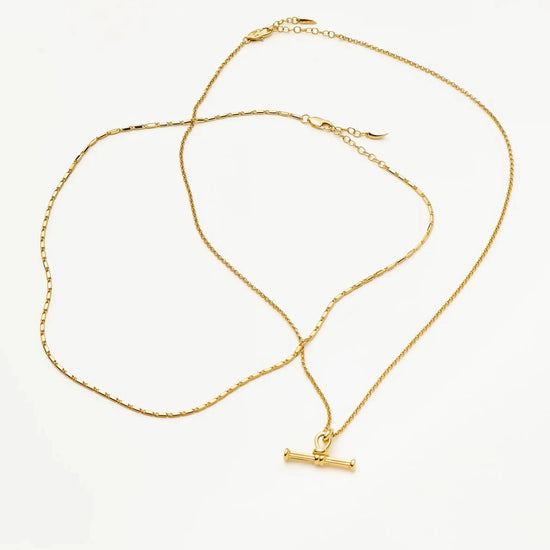 Lucy Williams Horizon & Ridge T-Bar Necklace Set | 18ct Gold Plated/18ct Gold Vermeil Necklaces Missoma 