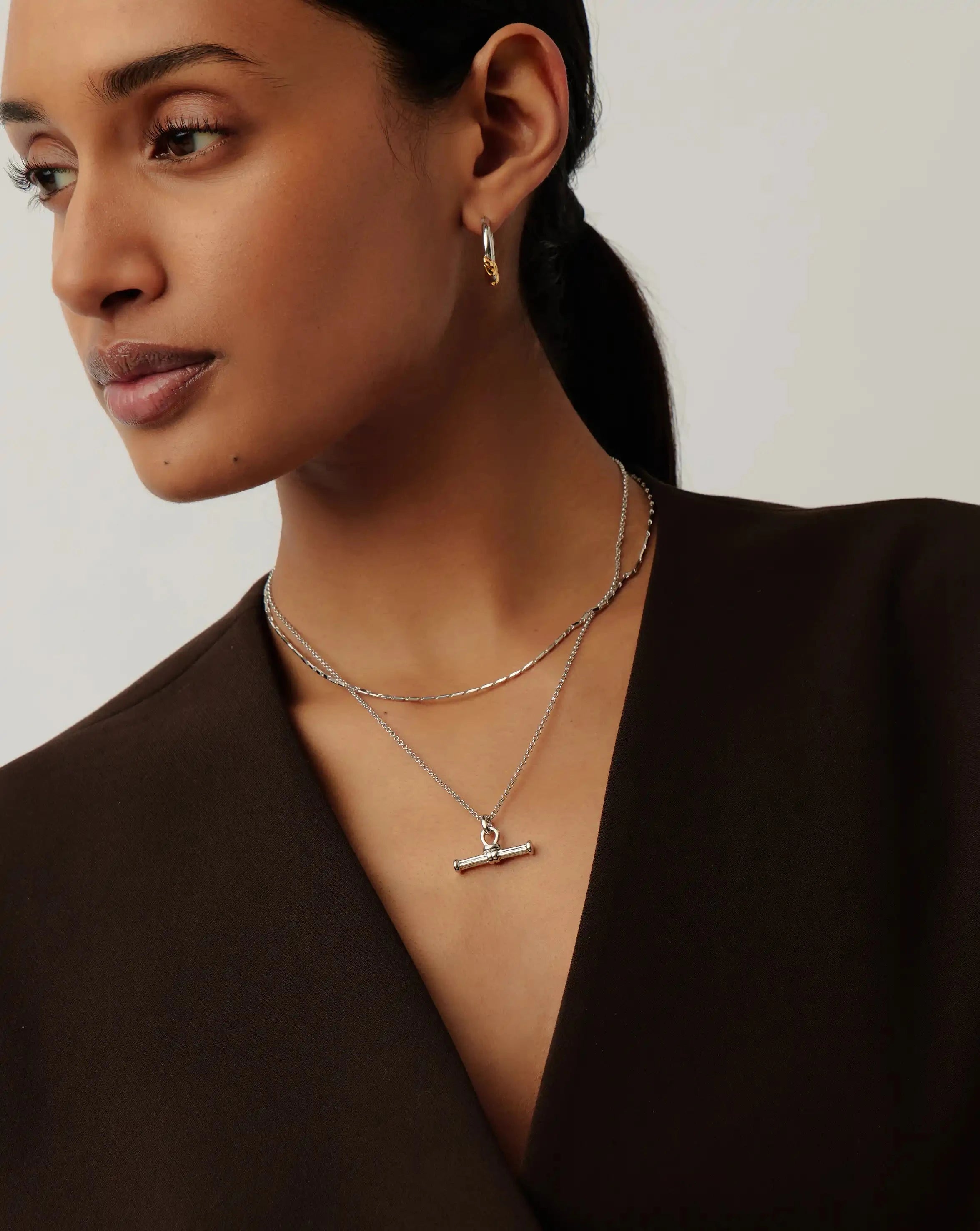 Lucy Williams Horizon & Ridge T-bar Necklace Set | Sterling Silver Layering Sets Missoma 