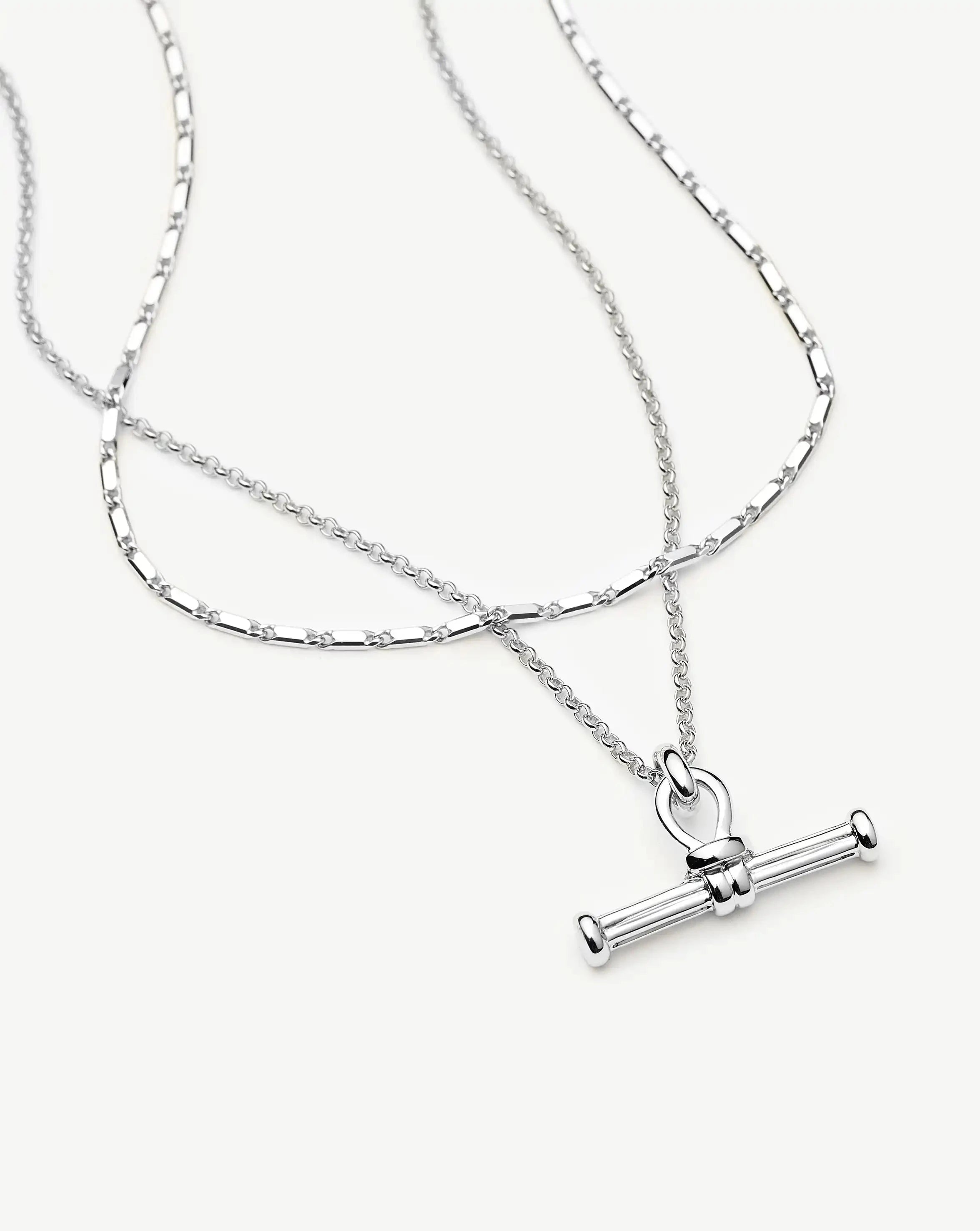 Lucy Williams Horizon & Ridge T-bar Necklace Set | Sterling Silver Layering Sets Missoma 