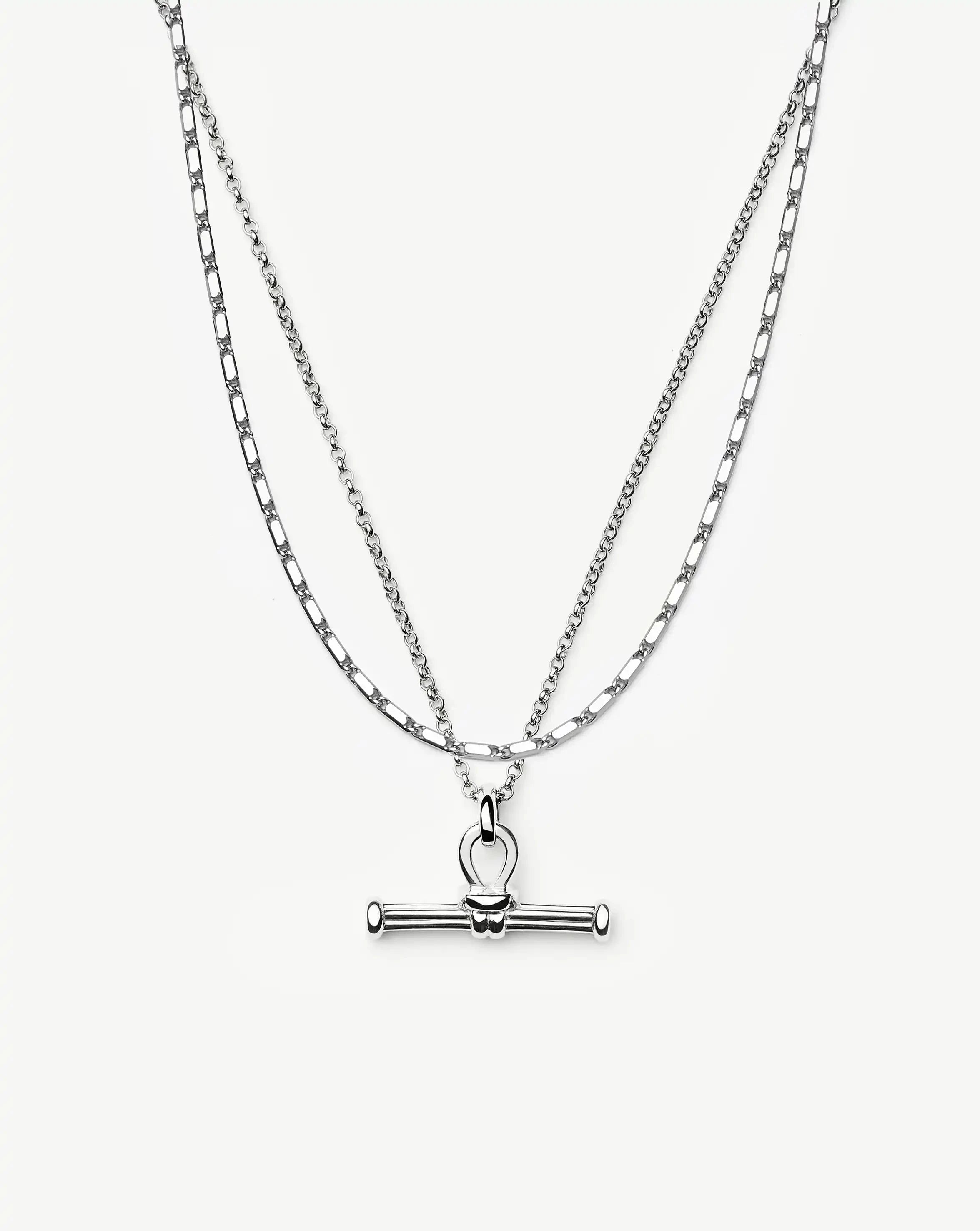Lucy Williams Horizon & Ridge T-bar Necklace Set | Sterling Silver Layering Sets Missoma 