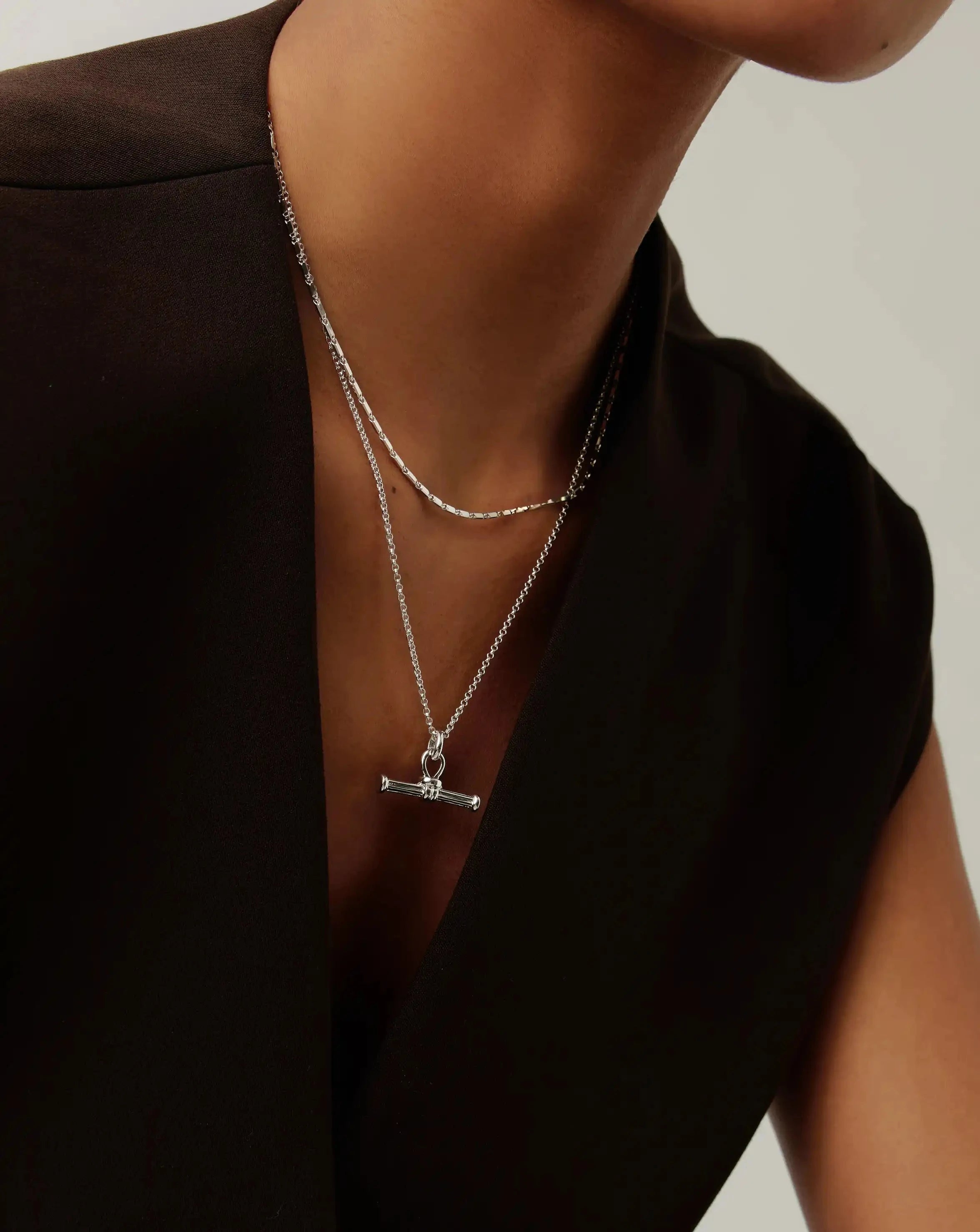 Lucy Williams Horizon & Ridge T-bar Necklace Set | Sterling Silver Layering Sets Missoma 