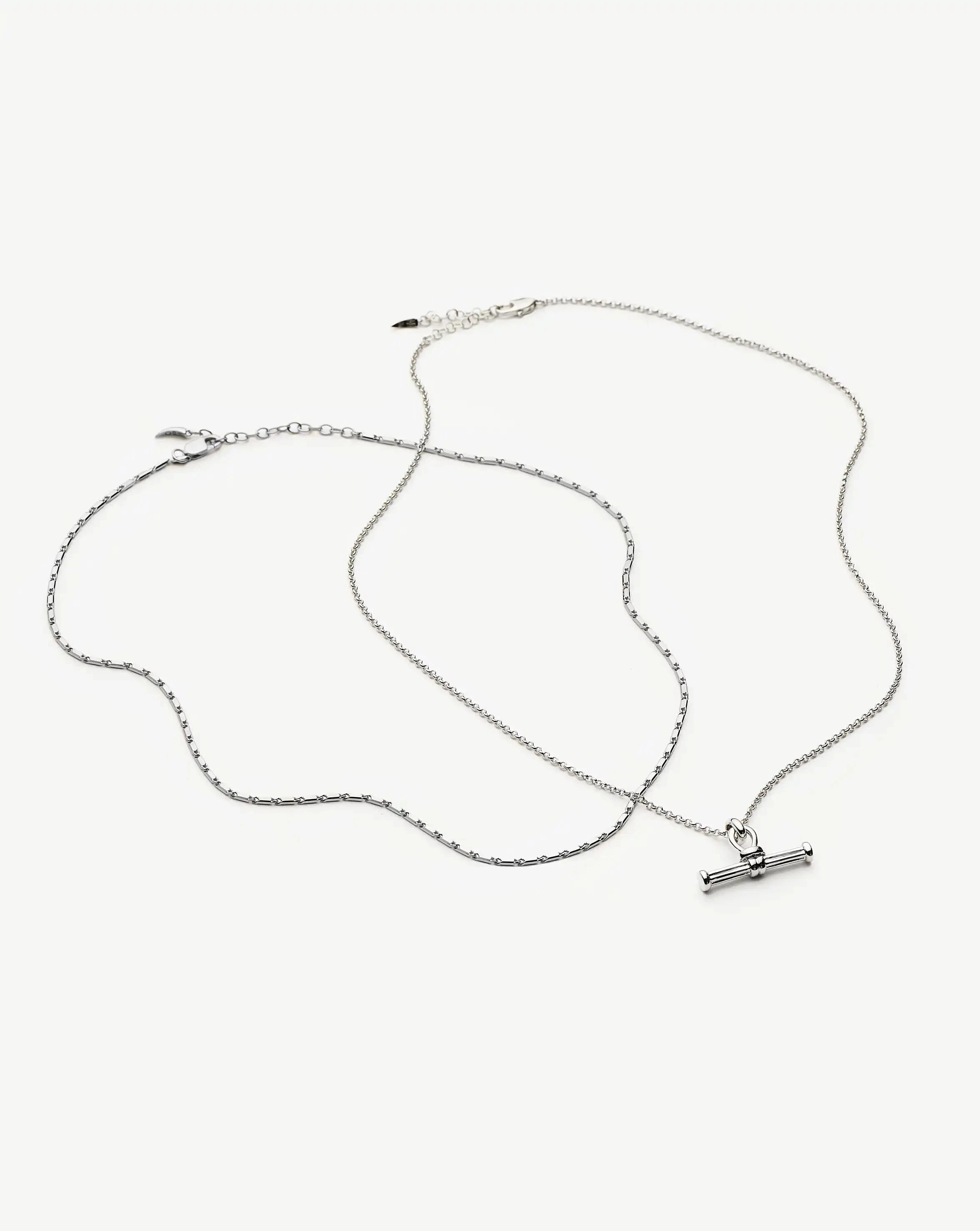 Lucy Williams Horizon & Ridge T-bar Necklace Set | Sterling Silver Layering Sets Missoma 