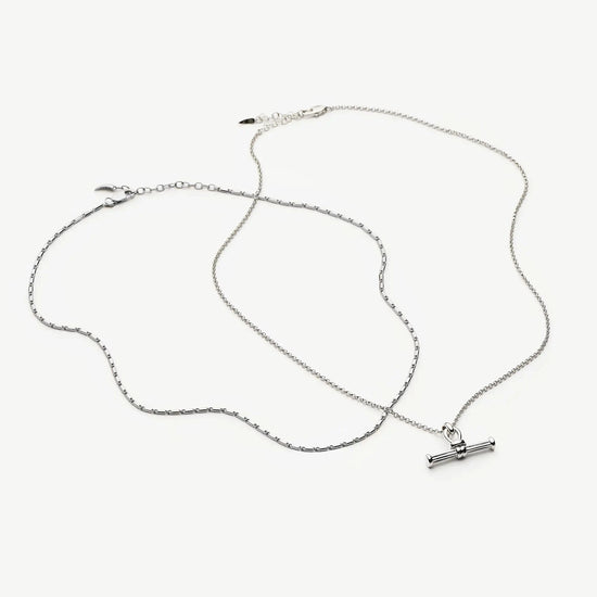 Lucy Williams Horizon & Ridge T-bar Necklace Set | Sterling Silver Layering Sets Missoma 