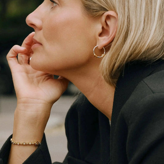 Lucy Williams Knot Hinged Bangle & Hoops Set | Mixed Metal Layering Sets Missoma 