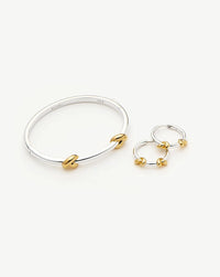 Lucy Williams Knot Hinged Bangle & Hoops Set | Mixed Metal Layering Sets Missoma 