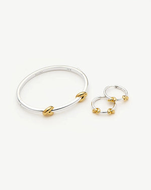 Lucy Williams Knot Hinged Bangle & Hoops Set | Mixed Metal Layering Sets Missoma 