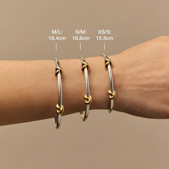 Lucy Williams Knot Hinged Bangle | Mixed Metal Bracelets Missoma 