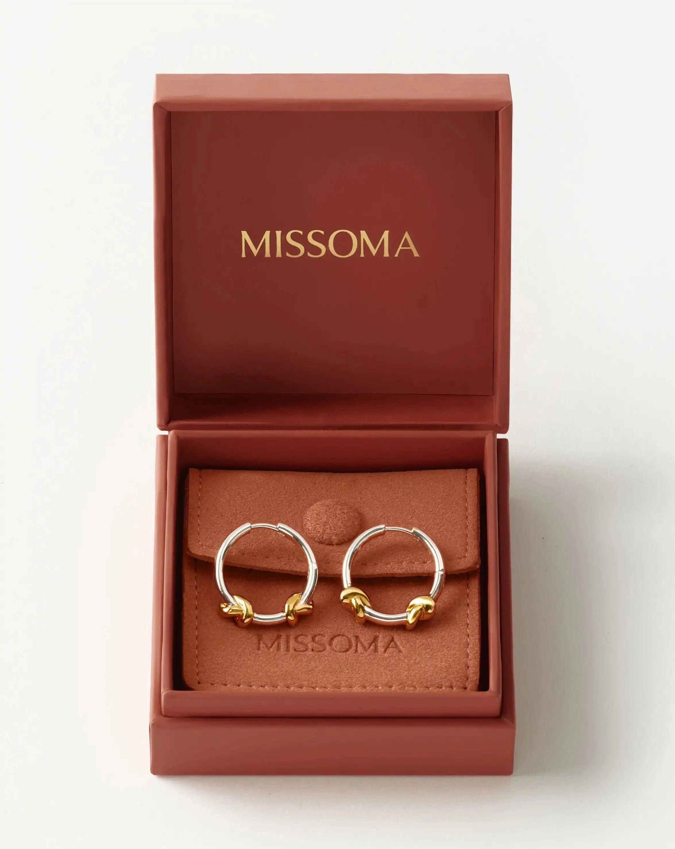 Lucy Williams Knot Small Hoop Earrings | Mixed Metal Earrings Missoma 
