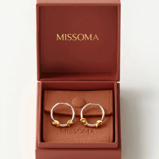 Lucy Williams Knot Small Hoop Earrings | Mixed Metal Earrings Missoma 