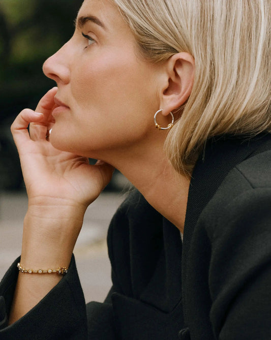 Lucy Williams Knot Small Hoop Earrings | Mixed Metal Earrings Missoma 