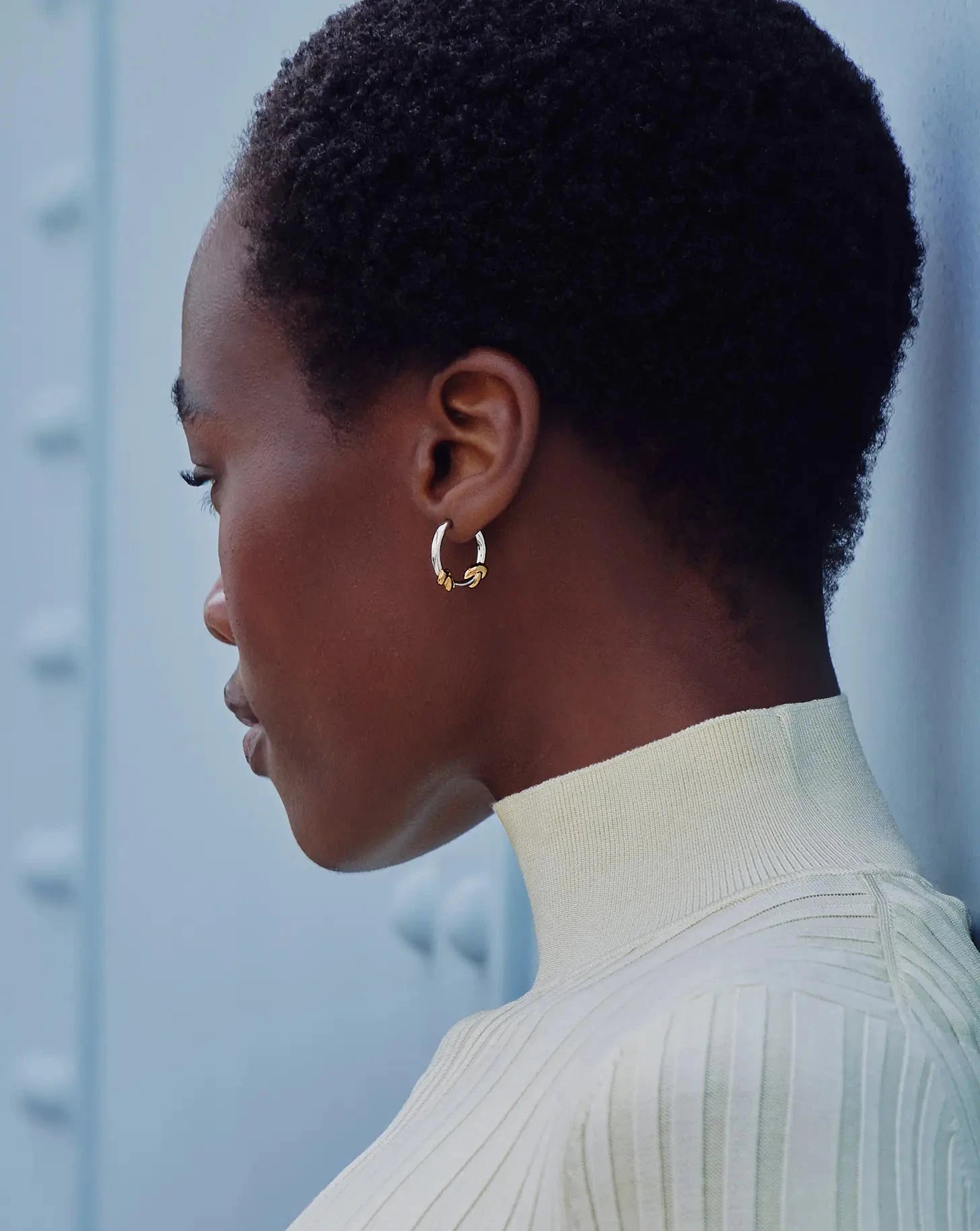 Lucy Williams Knot Small Hoop Earrings | Mixed Metal Earrings Missoma 