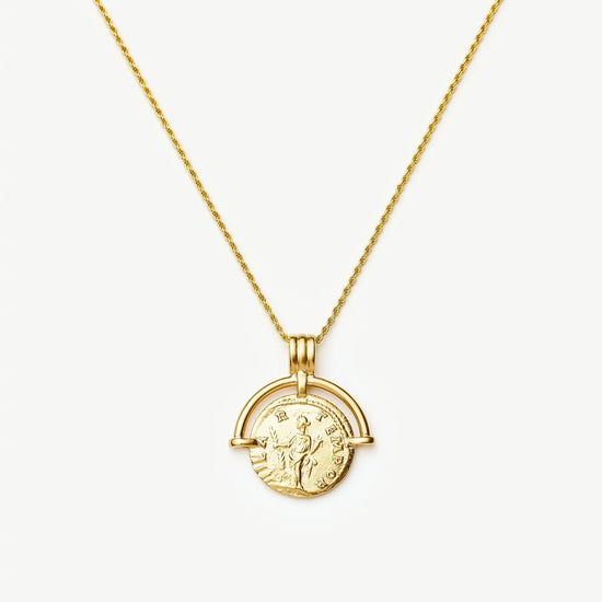 Lucy Williams Long Engravable Roman Arc Coin Necklace Necklaces Missoma 